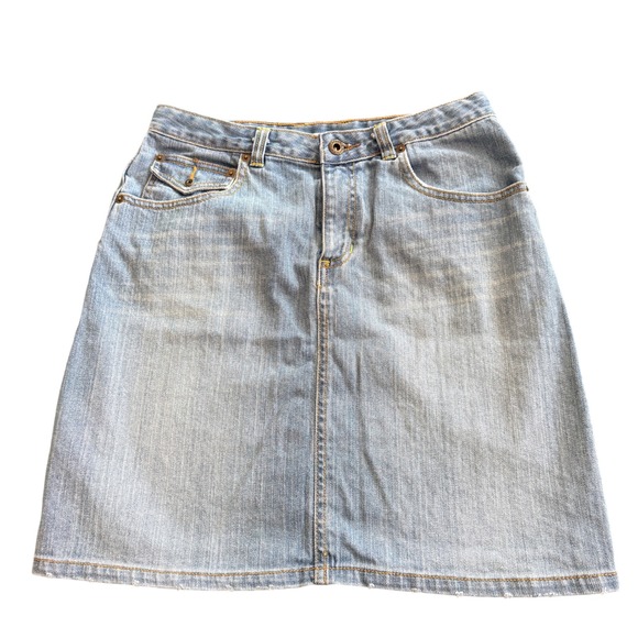 Old Navy Other - Old Navy Y2K Denim Mini Skirt Girls 16 27" Waist Stretch Blue Jean